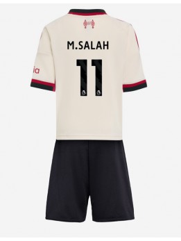 Liverpool Mohamed Salah #11 Replika Borta Kläder Barn 2025-26 Kortärmad (+ byxor)